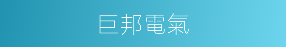 巨邦電氣的同義詞