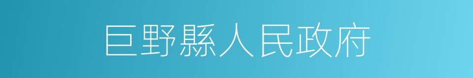 巨野縣人民政府的同義詞