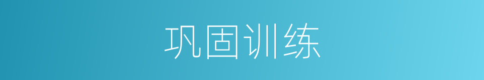 巩固训练的同义词