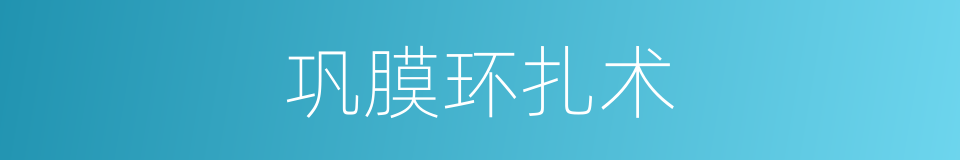 巩膜环扎术的同义词
