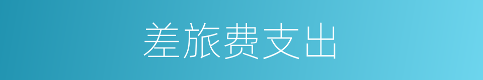 差旅费支出的同义词