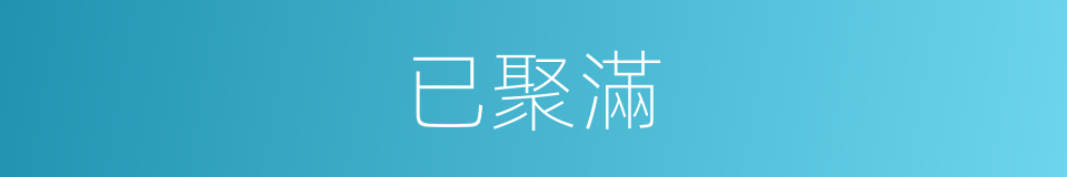 已聚滿的同義詞