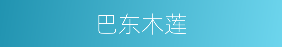 巴东木莲的同义词