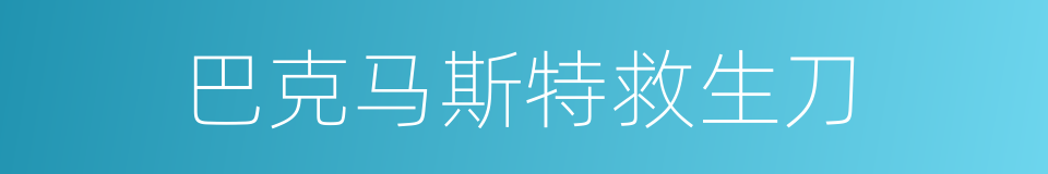巴克马斯特救生刀的同义词