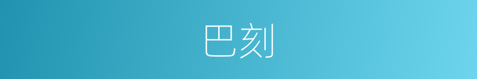 巴刻的同义词