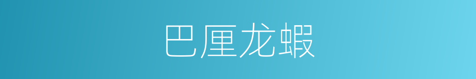 巴厘龙蝦的同義詞