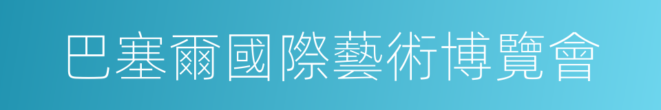 巴塞爾國際藝術博覽會的同義詞