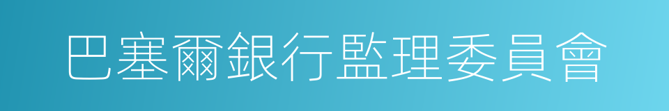巴塞爾銀行監理委員會的同義詞