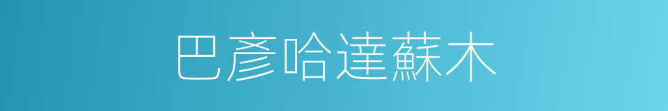 巴彥哈達蘇木的同義詞