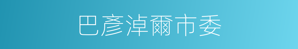巴彥淖爾市委的同義詞
