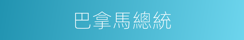 巴拿馬總統的同義詞