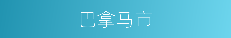 巴拿马市的同义词