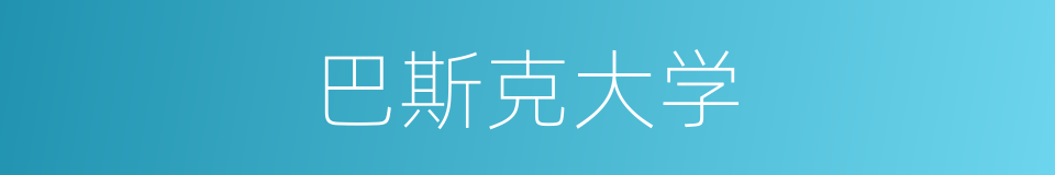巴斯克大学的同义词