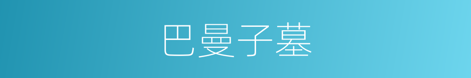 巴曼子墓的同义词