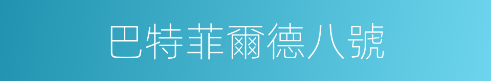 巴特菲爾德八號的同義詞