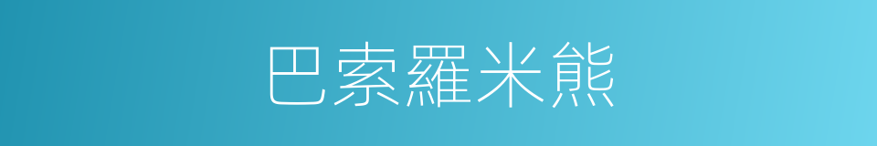 巴索羅米熊的同義詞