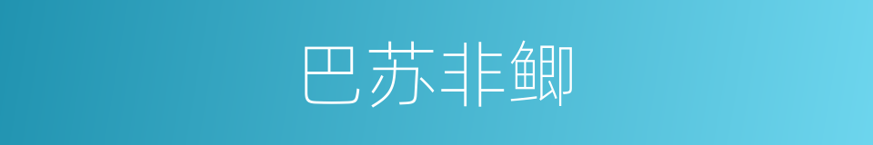 巴苏非鲫的同义词