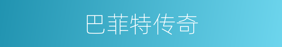 巴菲特传奇的同义词