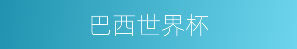 巴西世界杯的同义词