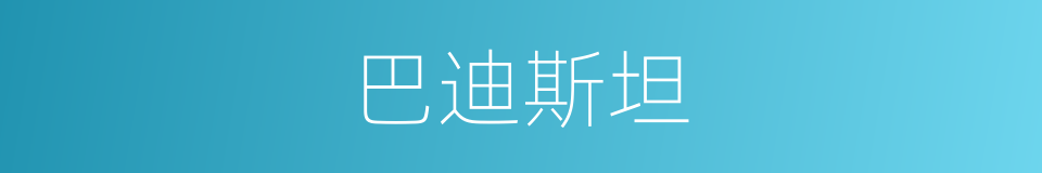 巴迪斯坦的同义词
