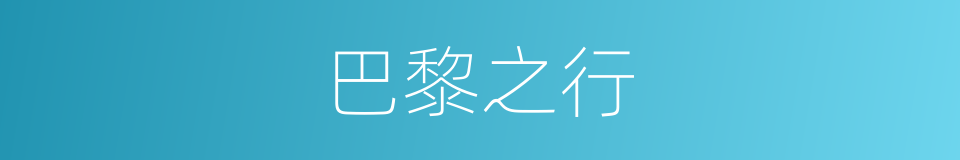 巴黎之行的同义词