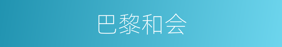巴黎和会的同义词