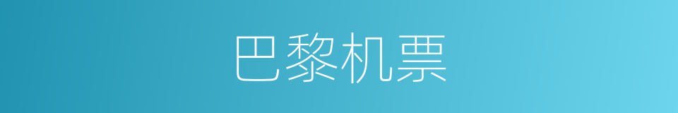 巴黎机票的同义词