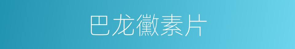 巴龙黴素片的同義詞