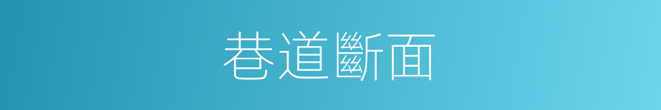 巷道斷面的同義詞