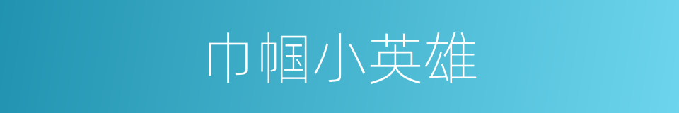 巾帼小英雄的同义词