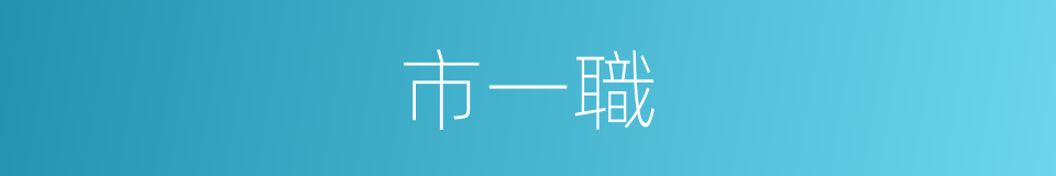 市一職的同義詞
