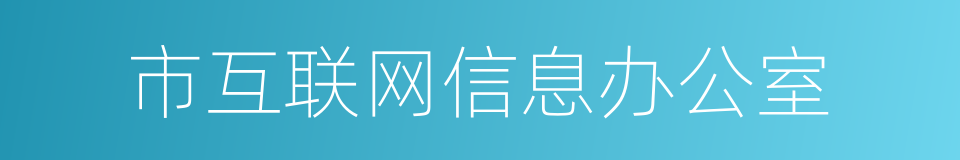 市互联网信息办公室的同义词