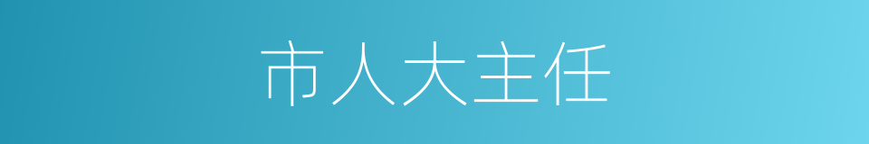 市人大主任的同义词