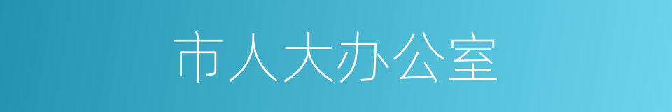 市人大办公室的同义词