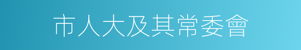 市人大及其常委會的同義詞