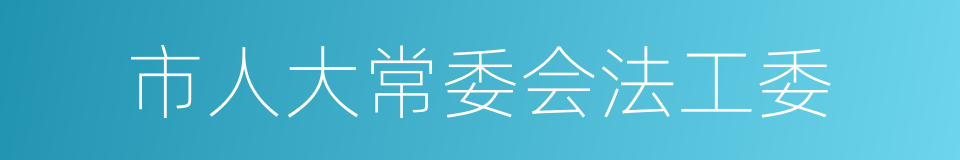 市人大常委会法工委的同义词