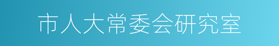 市人大常委会研究室的同义词