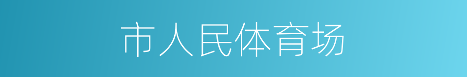 市人民体育场的同义词