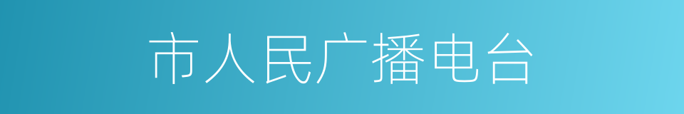 市人民广播电台的同义词