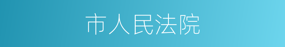 市人民法院的同义词