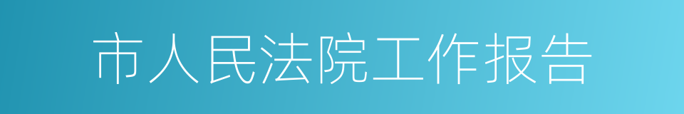 市人民法院工作报告的同义词