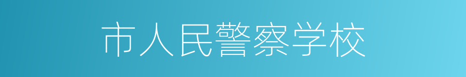 市人民警察学校的同义词