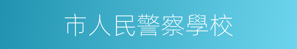 市人民警察學校的同義詞