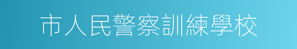 市人民警察訓練學校的同義詞