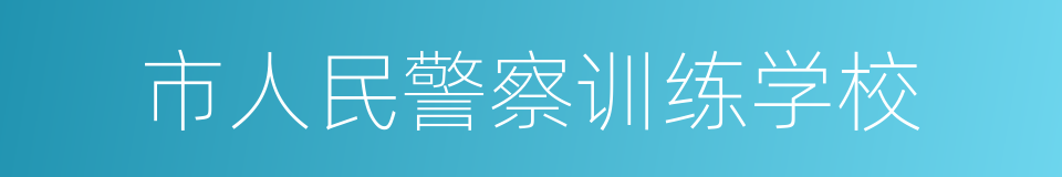 市人民警察训练学校的同义词