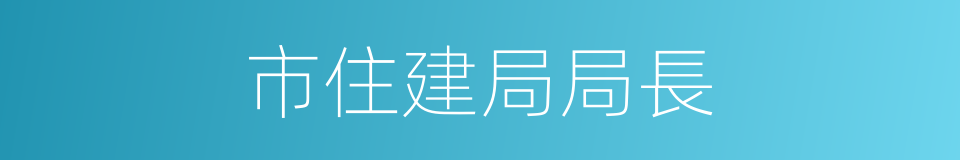 市住建局局長的同義詞