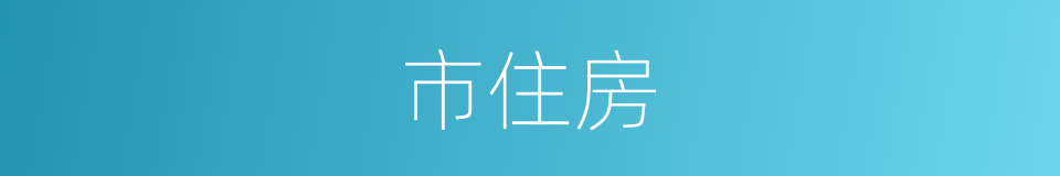 市住房的同义词