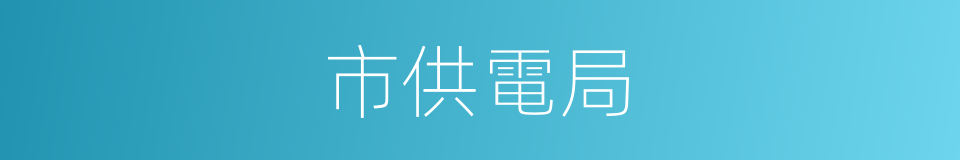 市供電局的同義詞
