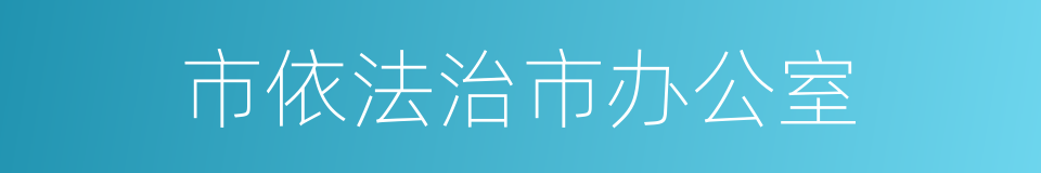 市依法治市办公室的同义词