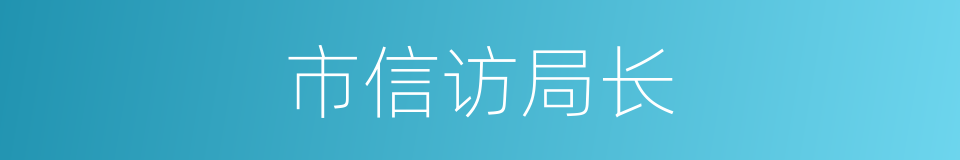 市信访局长的意思